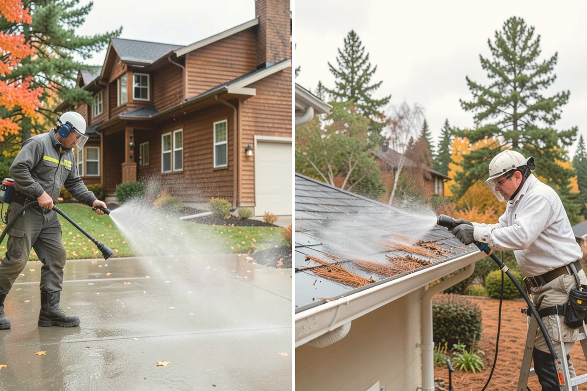 Log Home Washing in Mount Vernon, Skagit County, WA - Inspect logs, checking, and chinking for damage