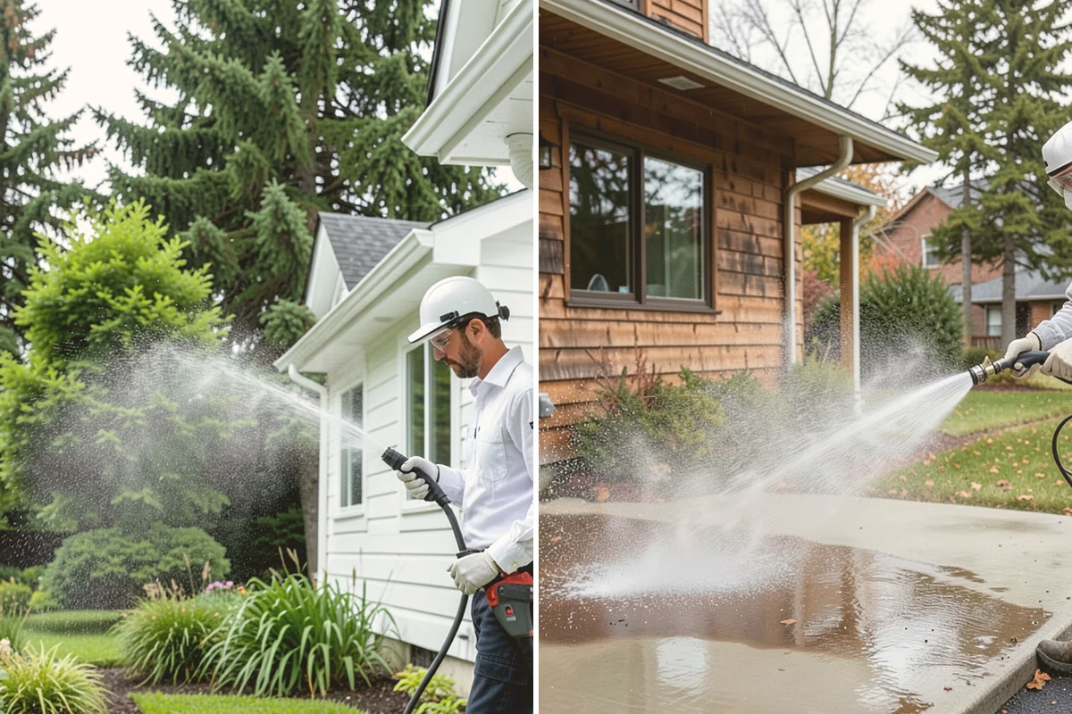 Log Home Washing in Newcastle, King County, WA - Inspect logs, checking, and chinking for damage