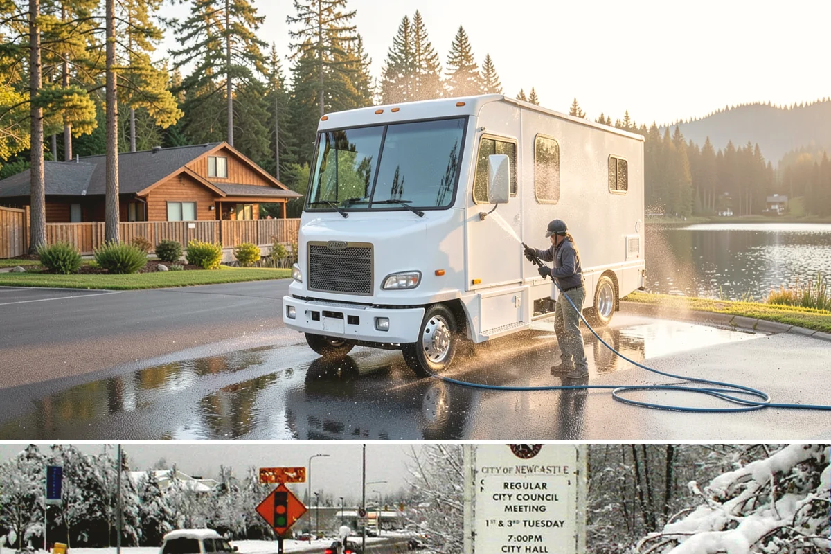 Log Home Washing in Newcastle, King County, WA - Plan for the dry summer season so the logs and joints dry completely before any finish is reapplied.