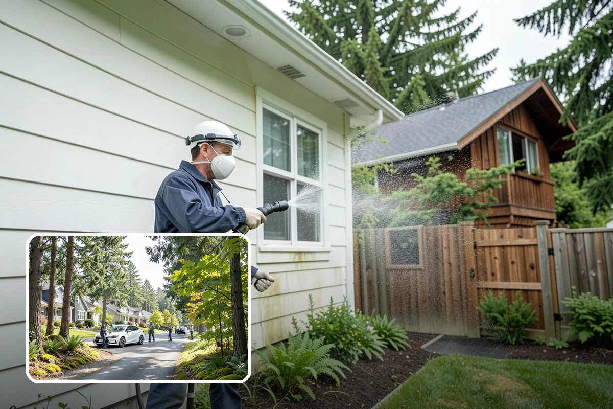 Log Home Washing in Normandy Park, King County, WA - Cleans deep grooves, checks, and chinking safely