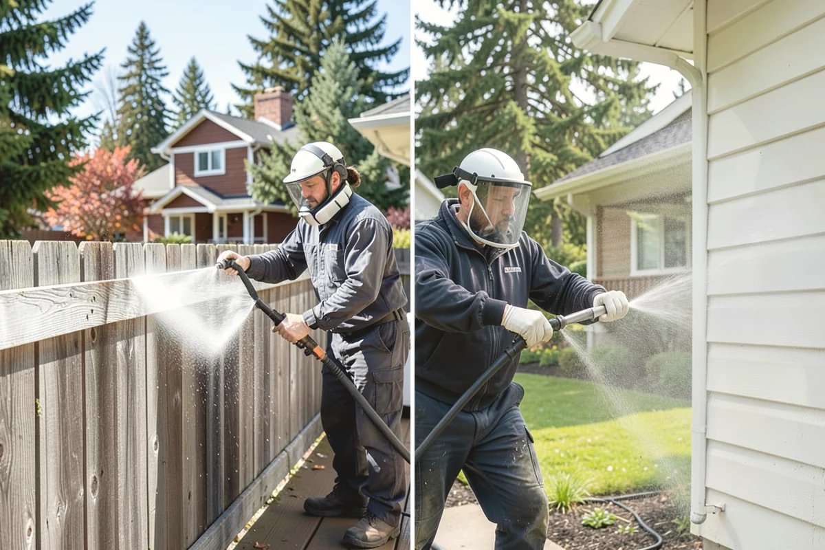 Log Home Washing in Oak Harbor, Island County, WA - Inspect logs, checking, and chinking for damage