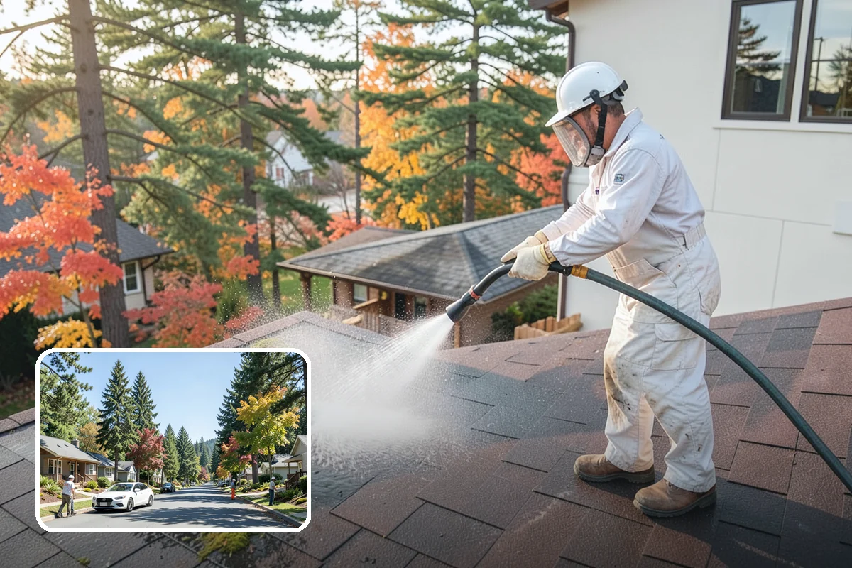 Log Home Washing in Orting, Pierce County, WA - Cleans deep grooves, checks, and chinking safely