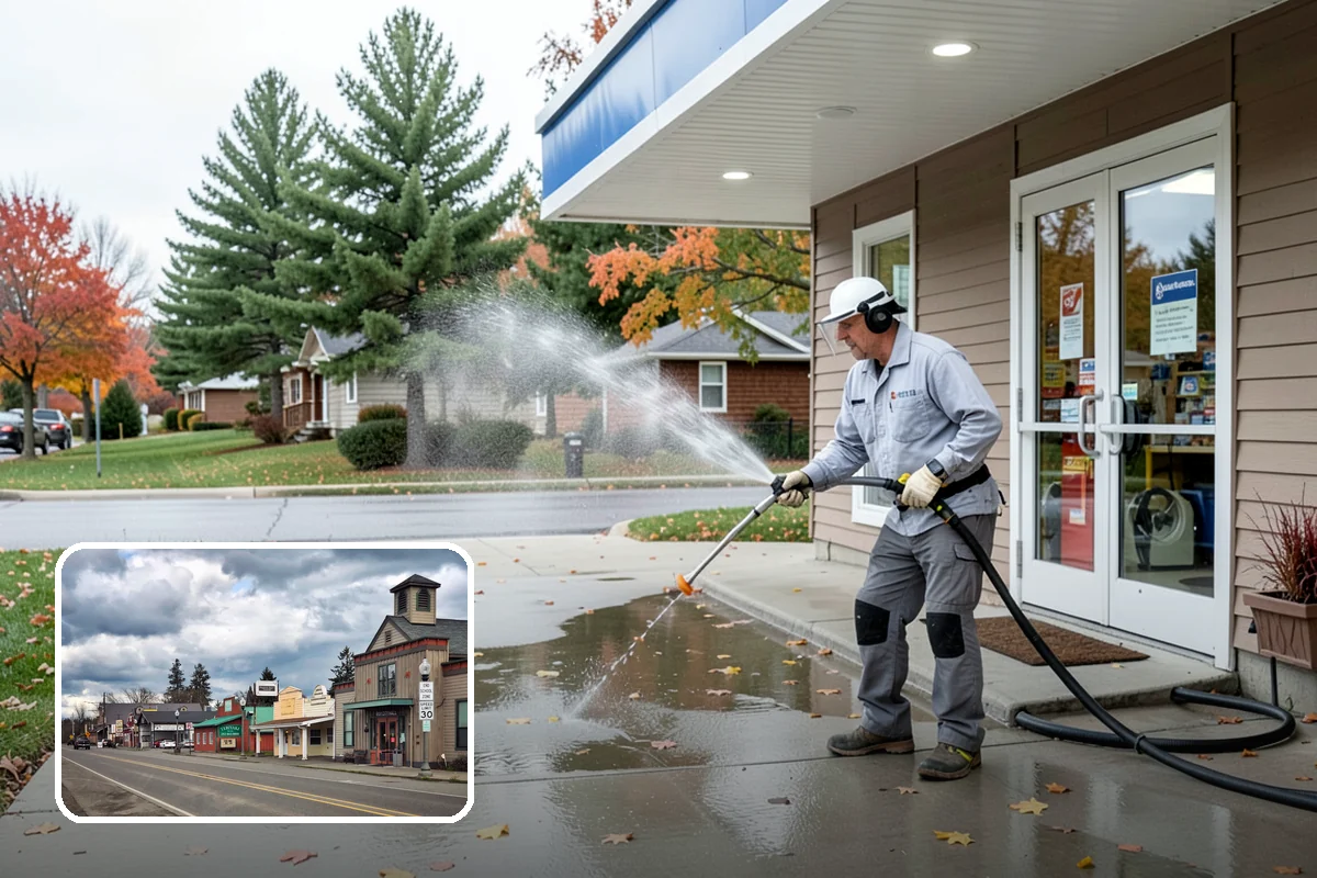 Log Home Washing in Roy, Pierce County, WA - Cleans deep grooves, checks, and chinking safely
