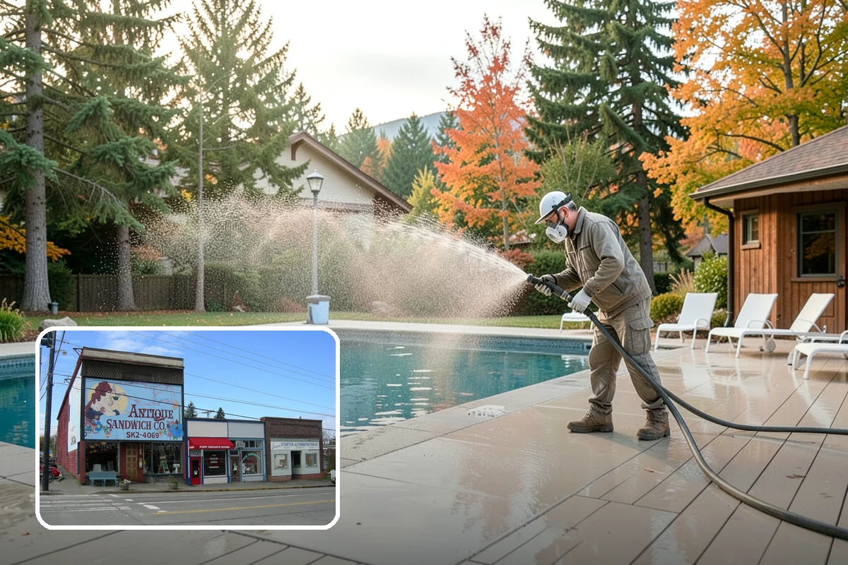 Log Home Washing in Ruston, Pierce County, WA - Cleans deep grooves, checks, and chinking safely