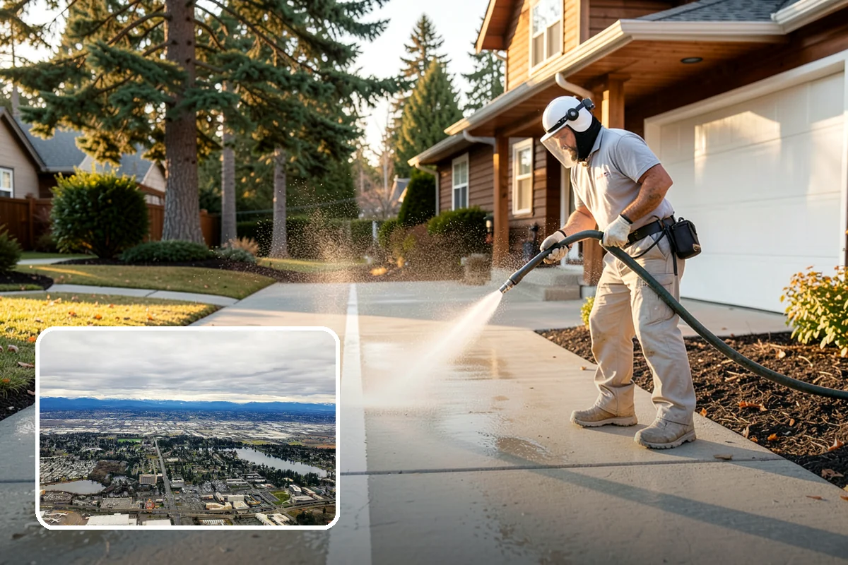 Log Home Washing in SeaTac, King County, WA - Cleans deep grooves, checks, and chinking safely