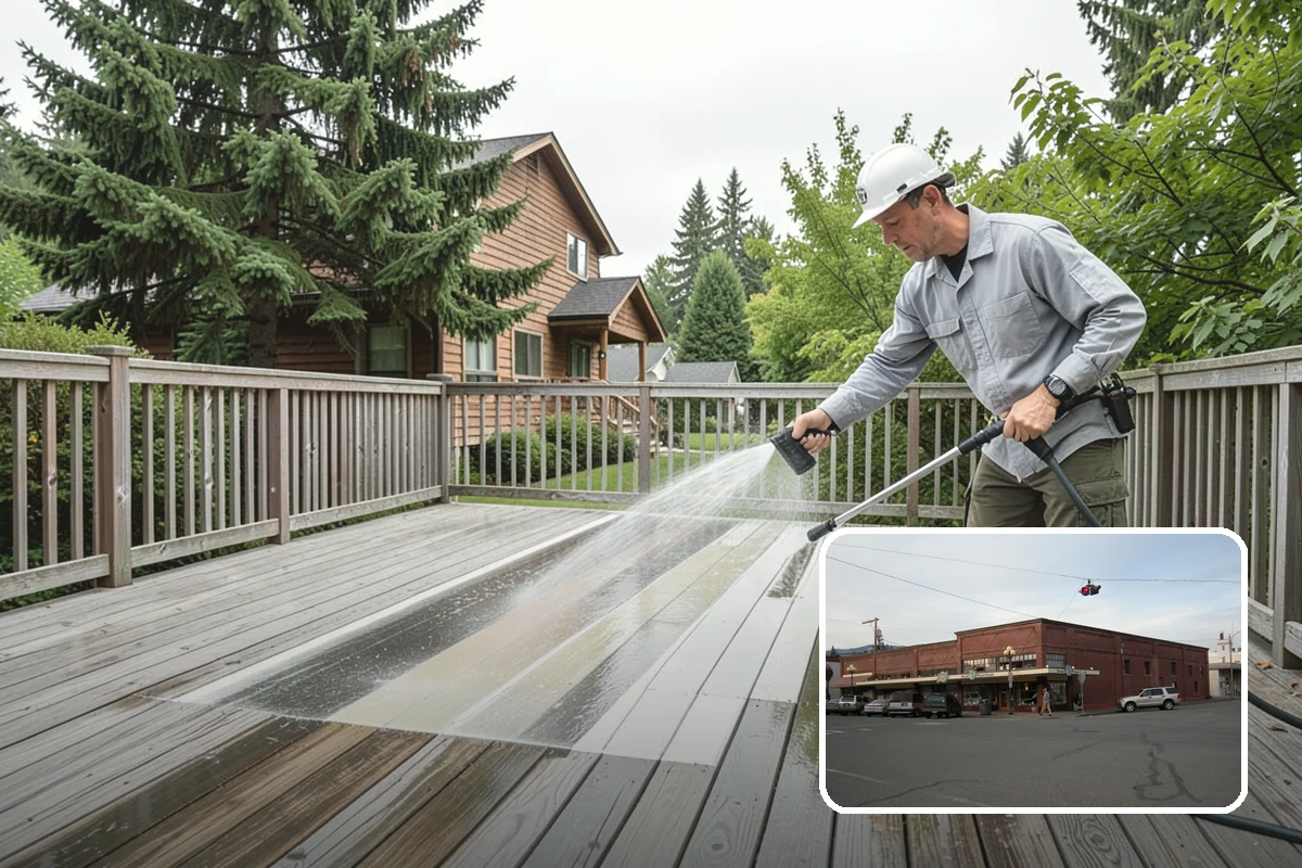 Log Home Washing in Sedro-Woolley, Skagit County, WA - Cleans deep grooves, checks, and chinking safely