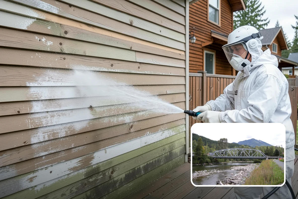 Log Home Washing in Skykomish, King County, WA - Cleans deep grooves, checks, and chinking safely