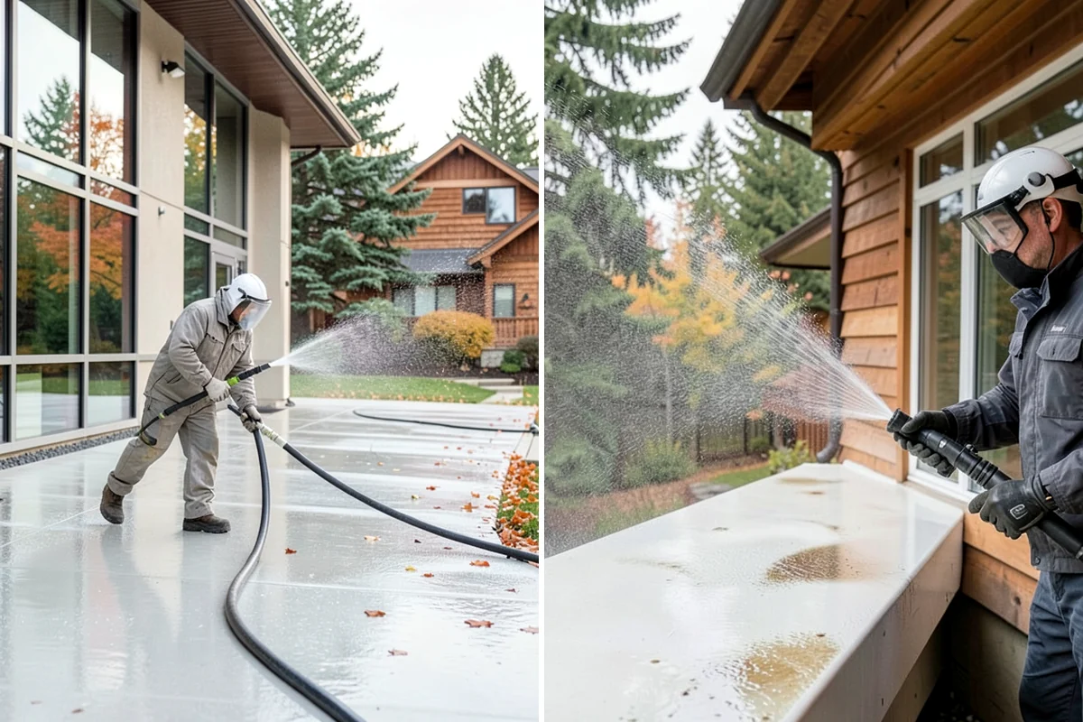 Log Home Washing in Snoqualmie, King County, WA - Inspect logs, checking, and chinking for damage