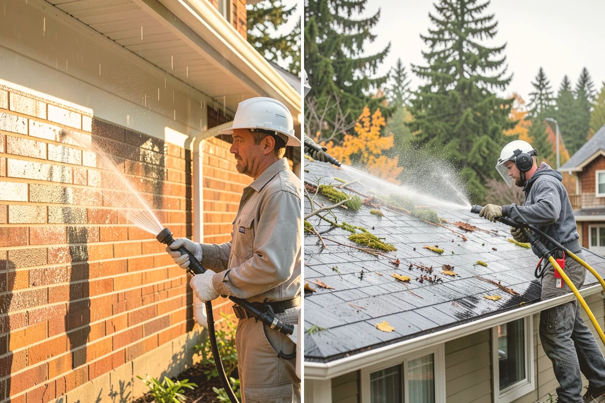Log Home Washing in Stanwood, Snohomish County, WA - Inspect logs, checking, and chinking for damage