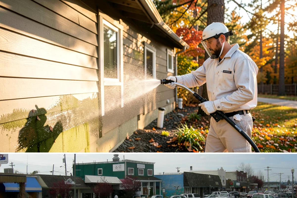 Log Home Washing in Stanwood, Snohomish County, WA - Plan for the dry summer season so the logs and joints dry completely before any finish is reapplied.