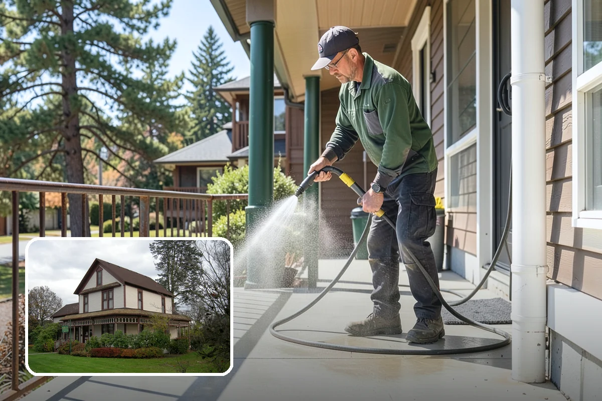 Log Home Washing in Sumner, Pierce County, WA - Cleans deep grooves, checks, and chinking safely