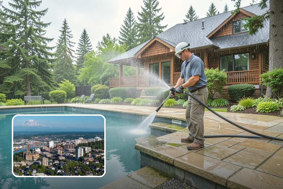 Log Home Washing in Tacoma, Pierce County, WA - Cleans deep grooves, checks, and chinking safely