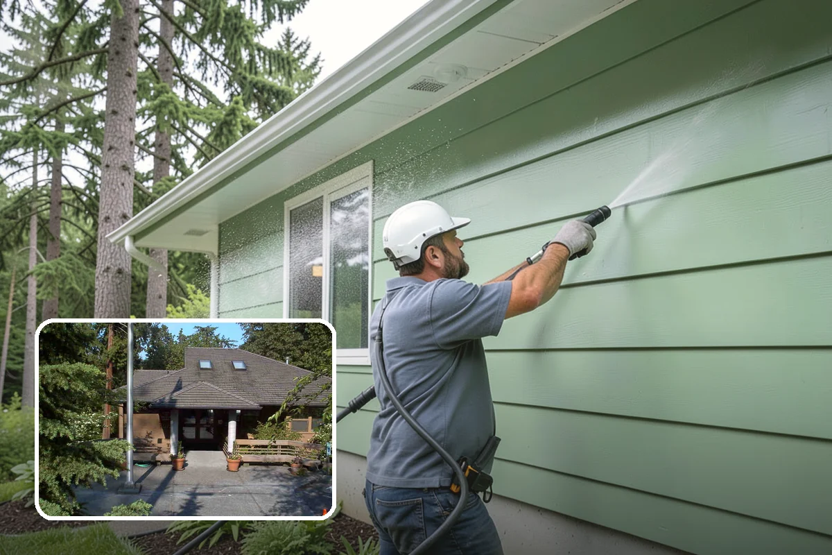 Log Home Washing in Yarrow Point, King County, WA - Cleans deep grooves, checks, and chinking safely