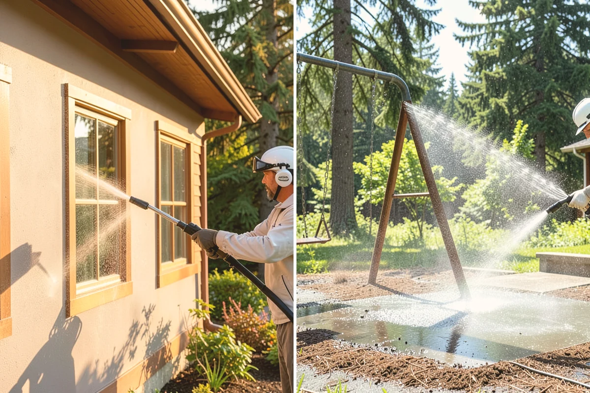 Low-Pressure Washing in Algona, King County, WA - Test the surface to confirm the safe pressure range