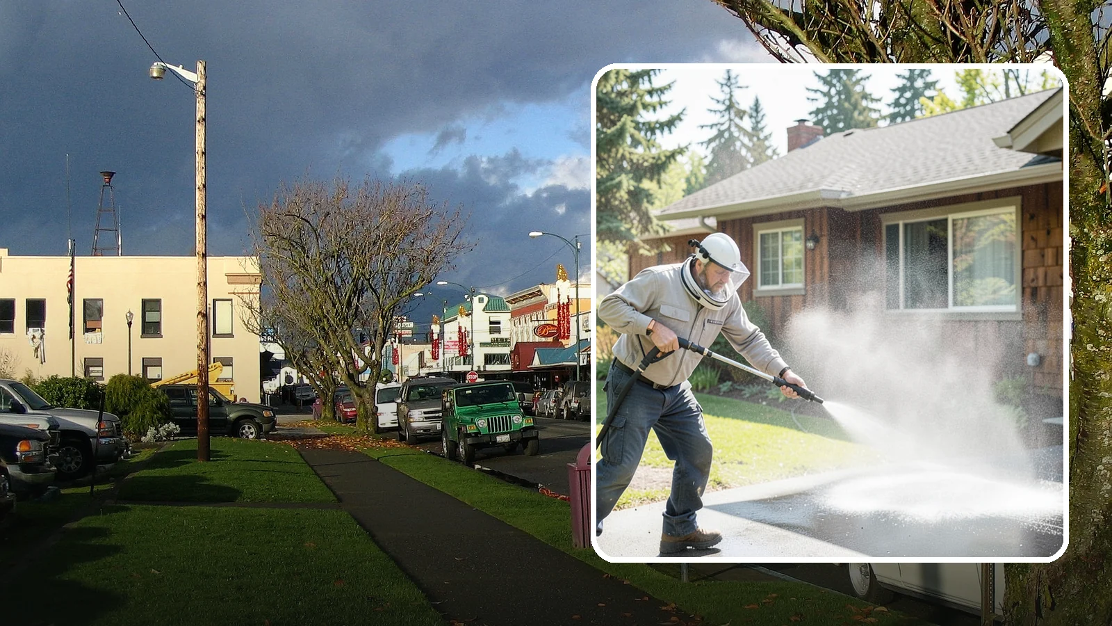 Low-Pressure Washing in Arlington, Snohomish County, WA - Low-pressure washing uses a reduced water force to clean surfaces that would be scarred or gouged by a standard pressure washer.