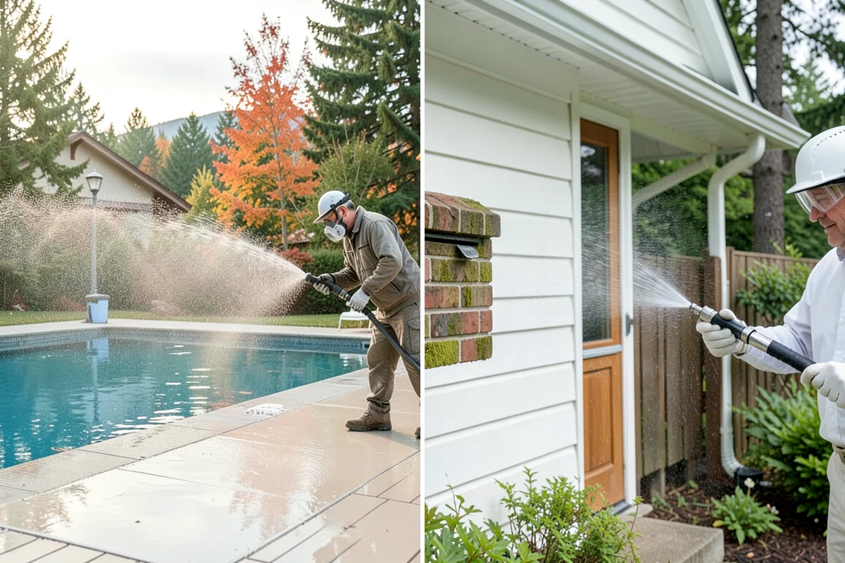 Low-Pressure Washing in Arlington, Snohomish County, WA - Test the surface to confirm the safe pressure range