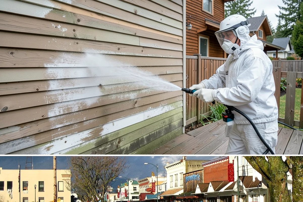 Low-Pressure Washing in Arlington, Snohomish County, WA - Suited to any season, with the region's wetter months being the most common time growth demands attention.