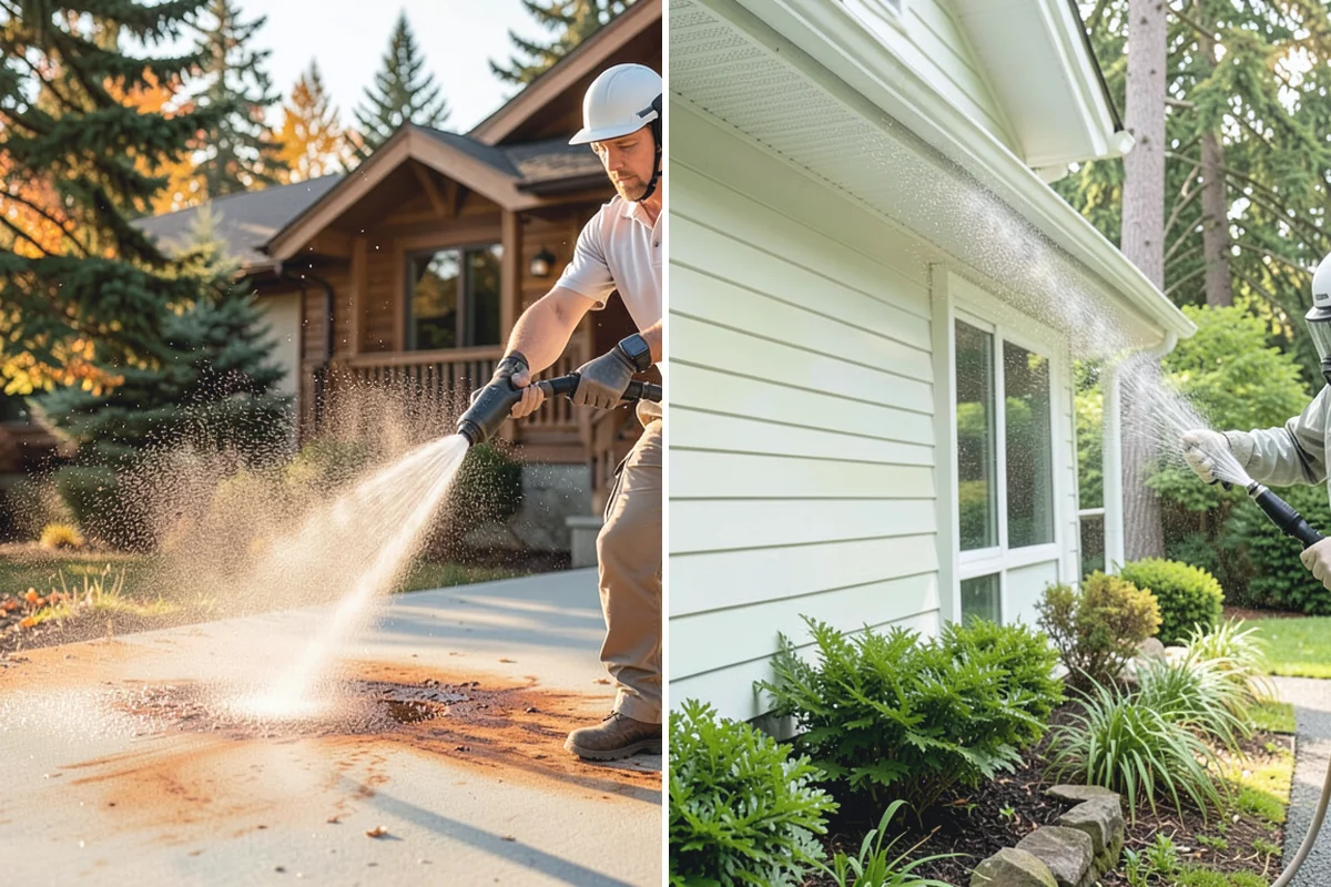 Low-Pressure Washing in Auburn, King County, WA - Test the surface to confirm the safe pressure range