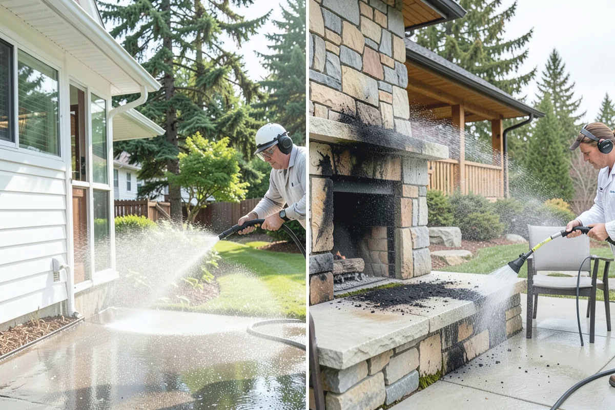 Low-Pressure Washing in Beaux Arts Village, King County, WA - Test the surface to confirm the safe pressure range
