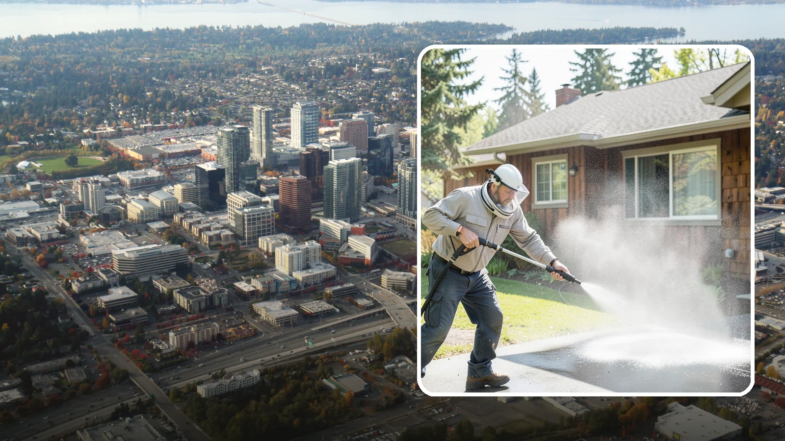 Low-Pressure Washing in Bellevue, King County, WA - Low-pressure washing uses a reduced water force to clean surfaces that would be scarred or gouged by a standard pressure washer.