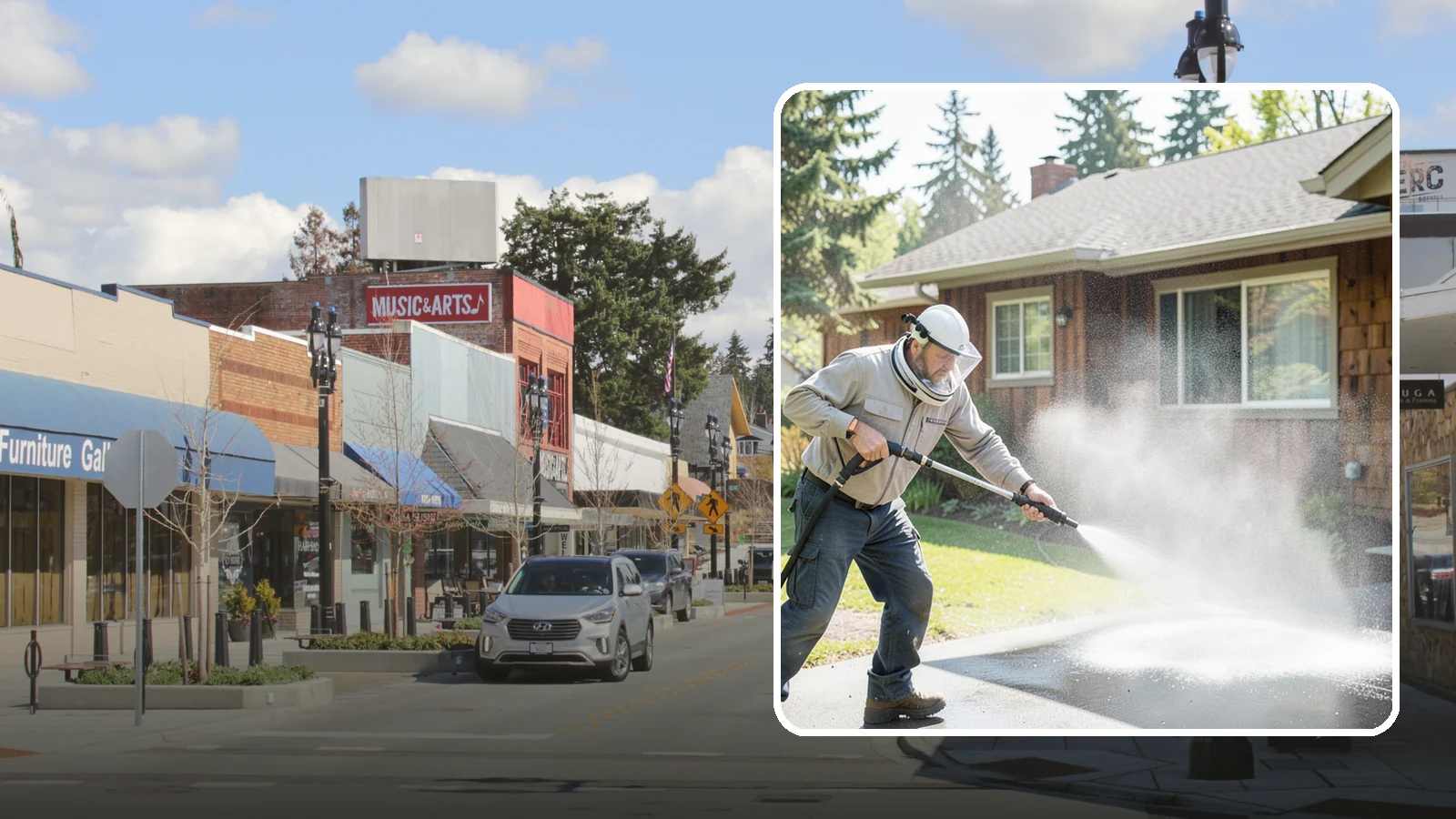 Low-Pressure Washing in Bothell, King County, WA - Low-pressure washing uses a reduced water force to clean surfaces that would be scarred or gouged by a standard pressure washer.