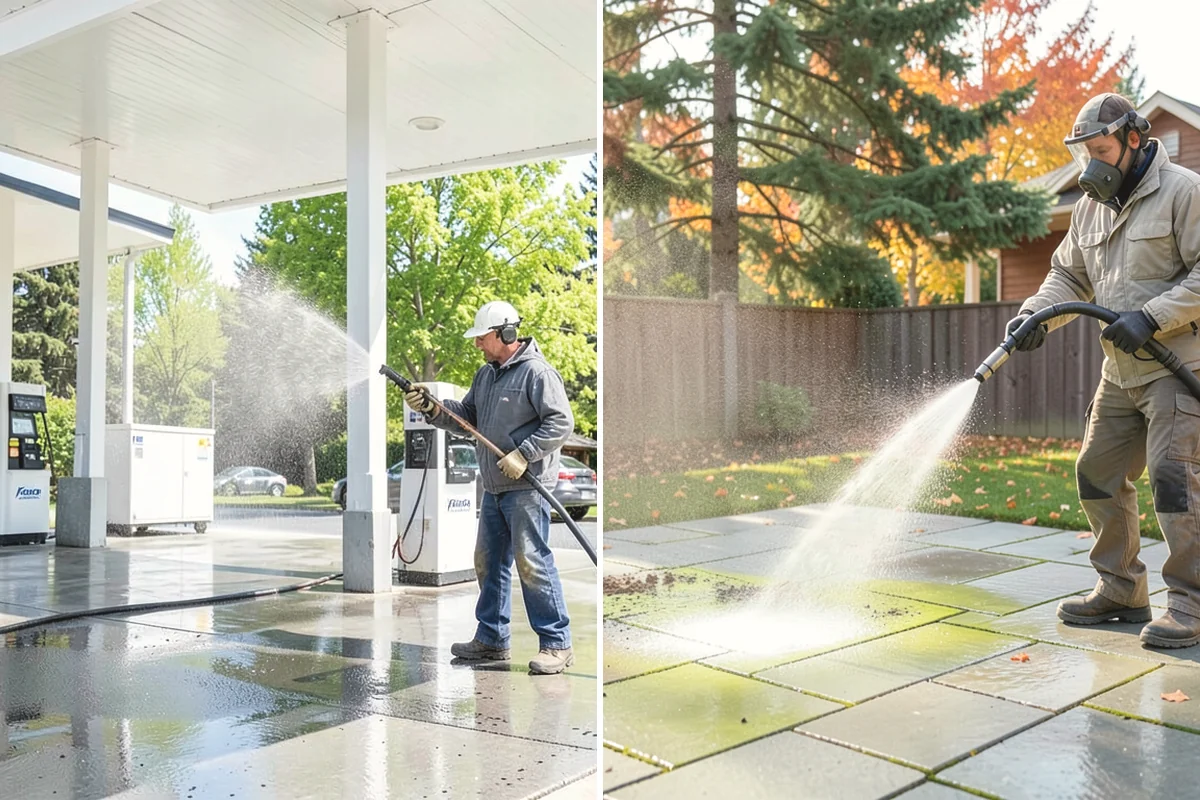 Low-Pressure Washing in Carbonado, Pierce County, WA - Test the surface to confirm the safe pressure range