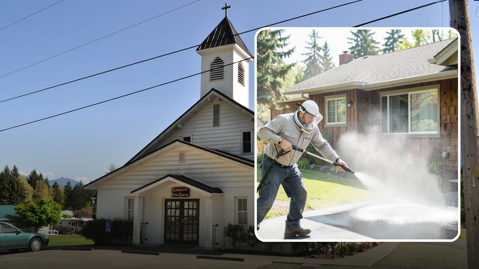Low-Pressure Washing in Concrete, Skagit County, WA - Low-pressure washing uses a reduced water force to clean surfaces that would be scarred or gouged by a standard pressure washer.
