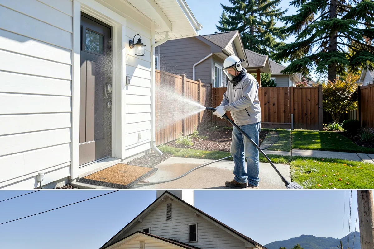 Low-Pressure Washing in Concrete, Skagit County, WA - Suited to any season, with the region's wetter months being the most common time growth demands attention.