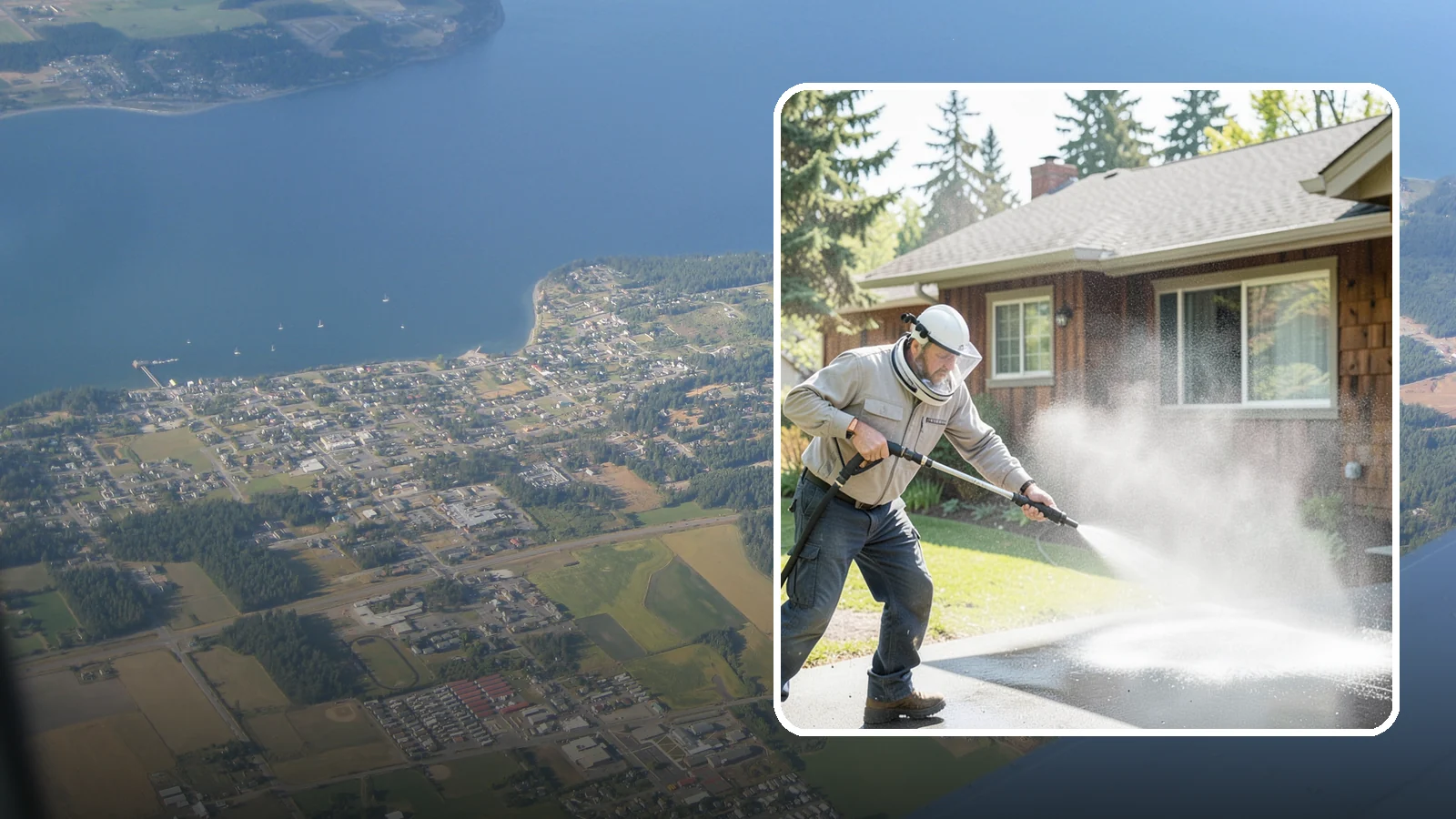 Low-Pressure Washing in Coupeville, Island County, WA - Low-pressure washing uses a reduced water force to clean surfaces that would be scarred or gouged by a standard pressure washer.