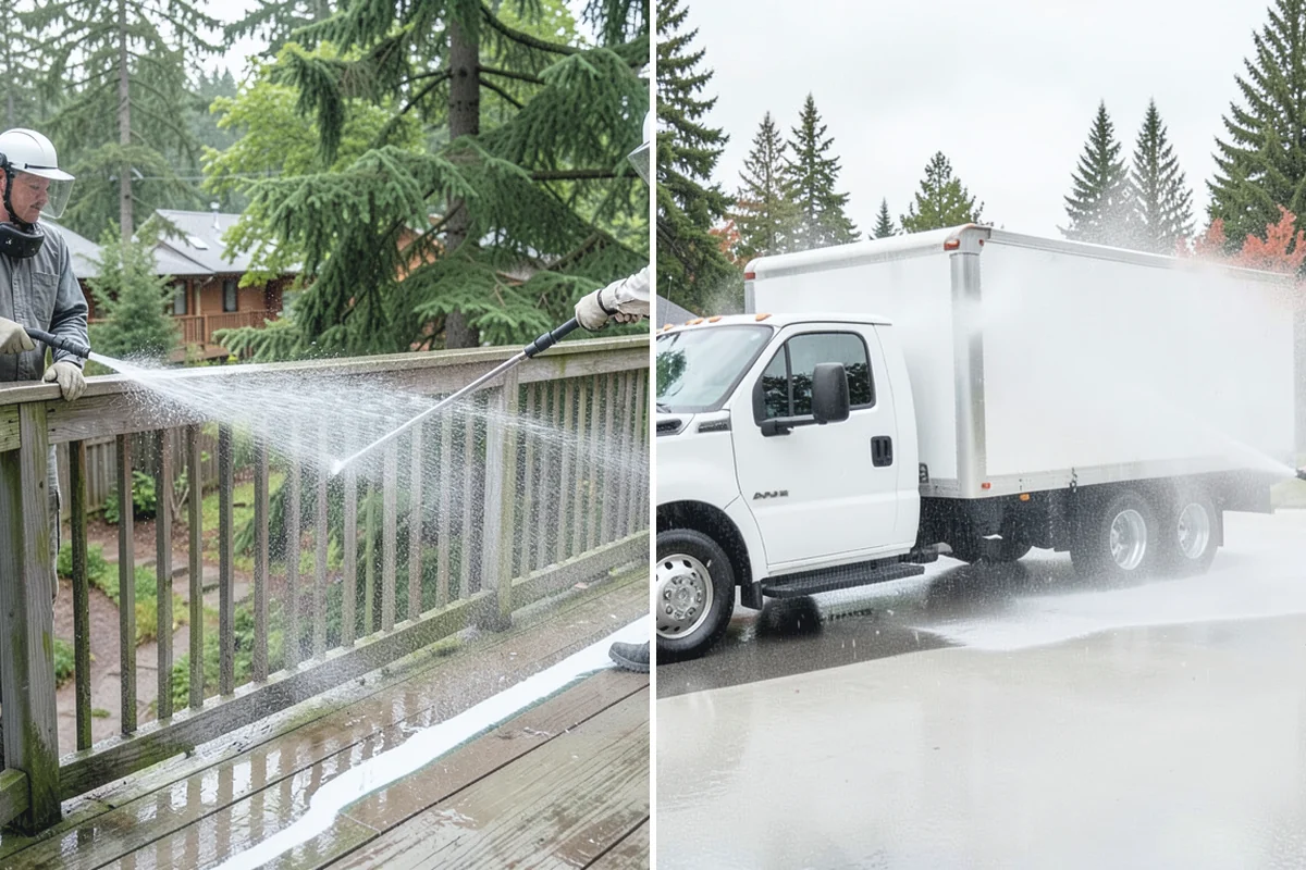 Low-Pressure Washing in Darrington, Snohomish County, WA - Test the surface to confirm the safe pressure range