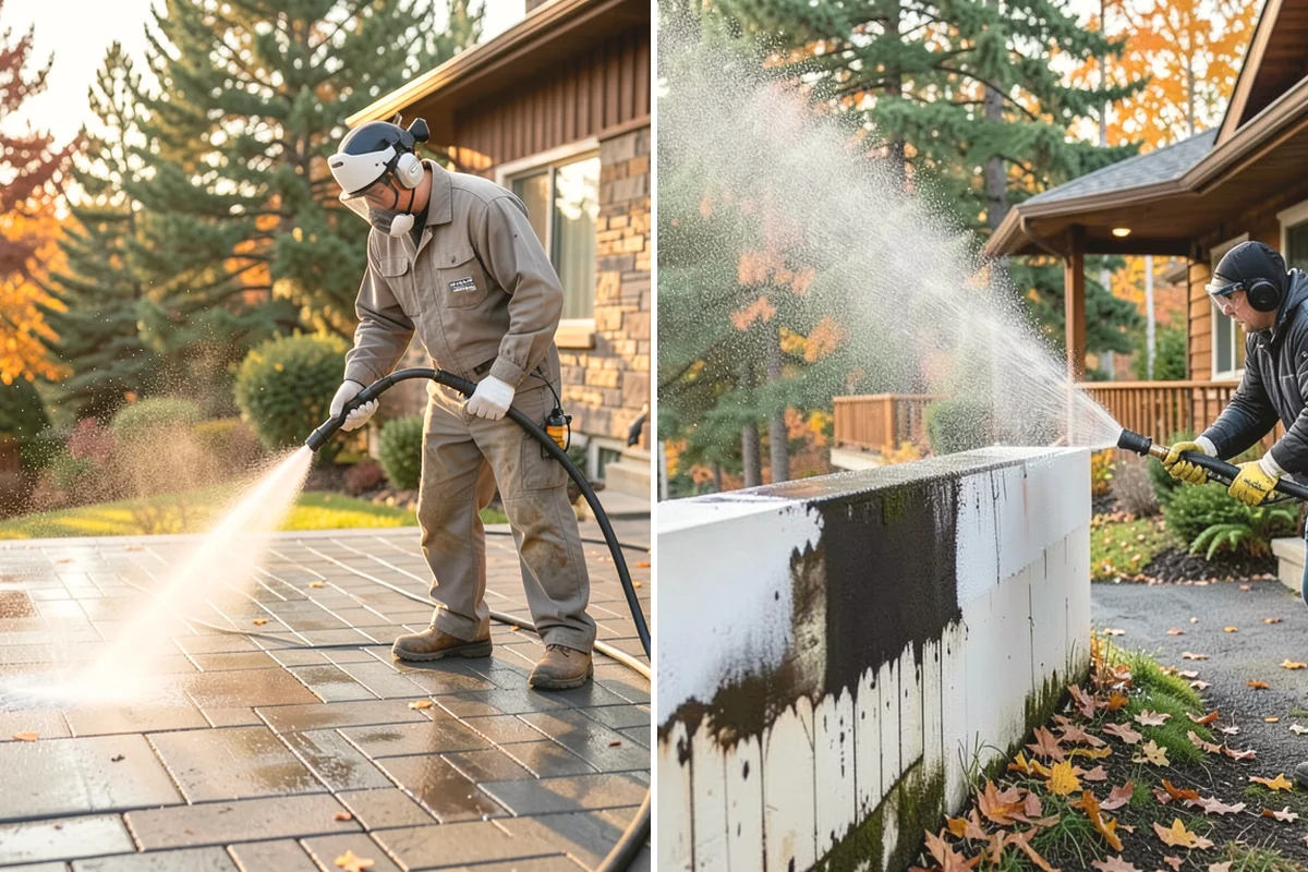 Low-Pressure Washing in Edgewood, Pierce County, WA - Test the surface to confirm the safe pressure range