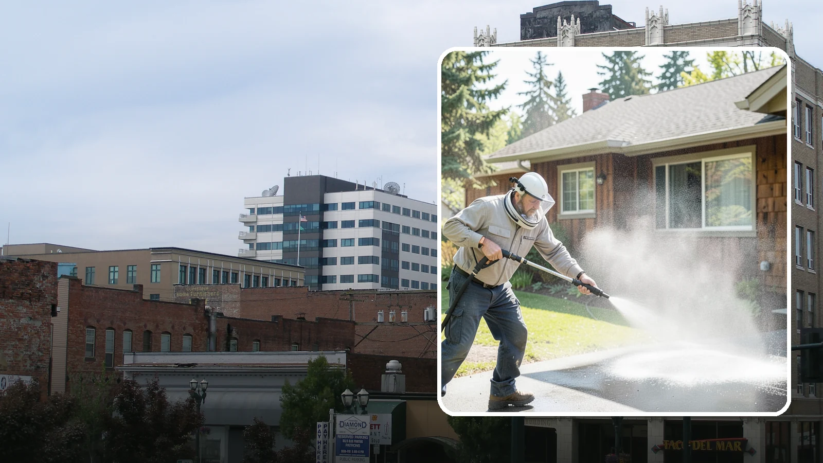 Low-Pressure Washing in Everett, Snohomish County, WA - Low-pressure washing uses a reduced water force to clean surfaces that would be scarred or gouged by a standard pressure washer.