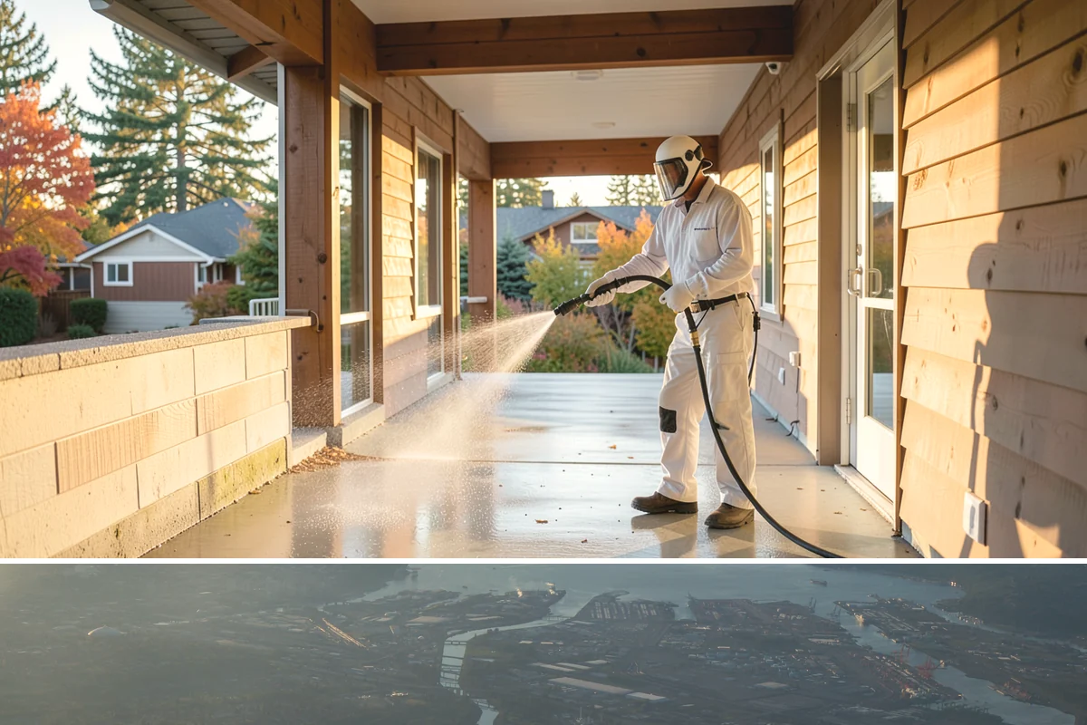 Low-Pressure Washing in Fife, Pierce County, WA - Suited to any season, with the region's wetter months being the most common time growth demands attention.