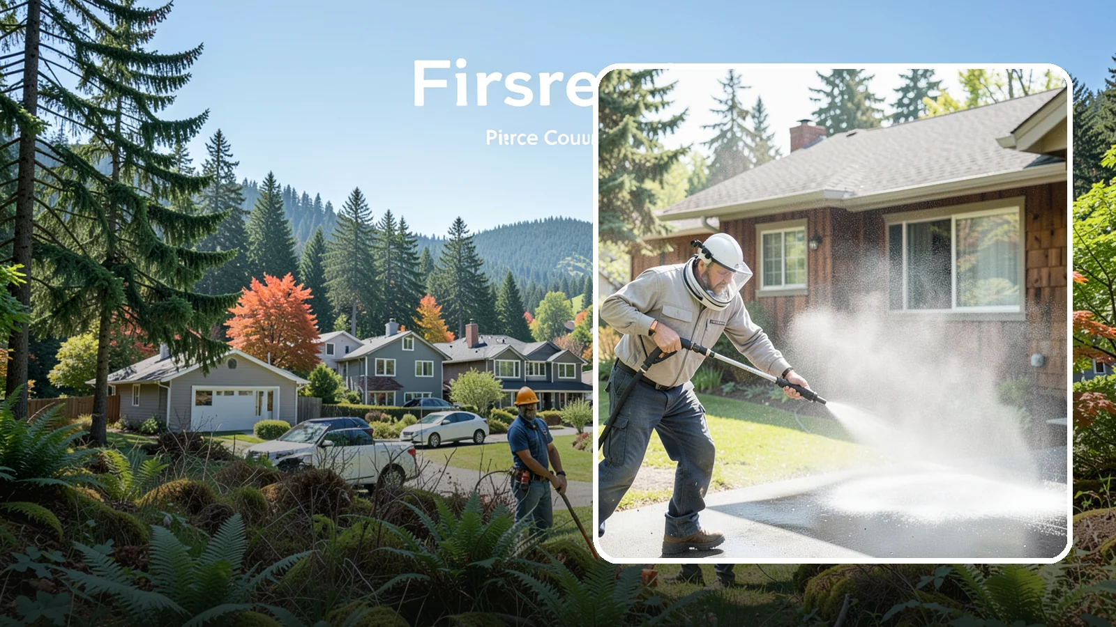 Low-Pressure Washing in Fircrest, Pierce County, WA - Low-pressure washing uses a reduced water force to clean surfaces that would be scarred or gouged by a standard pressure washer.