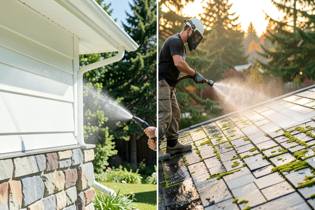 Low-Pressure Washing in Gig Harbor, Pierce County, WA - Test the surface to confirm the safe pressure range