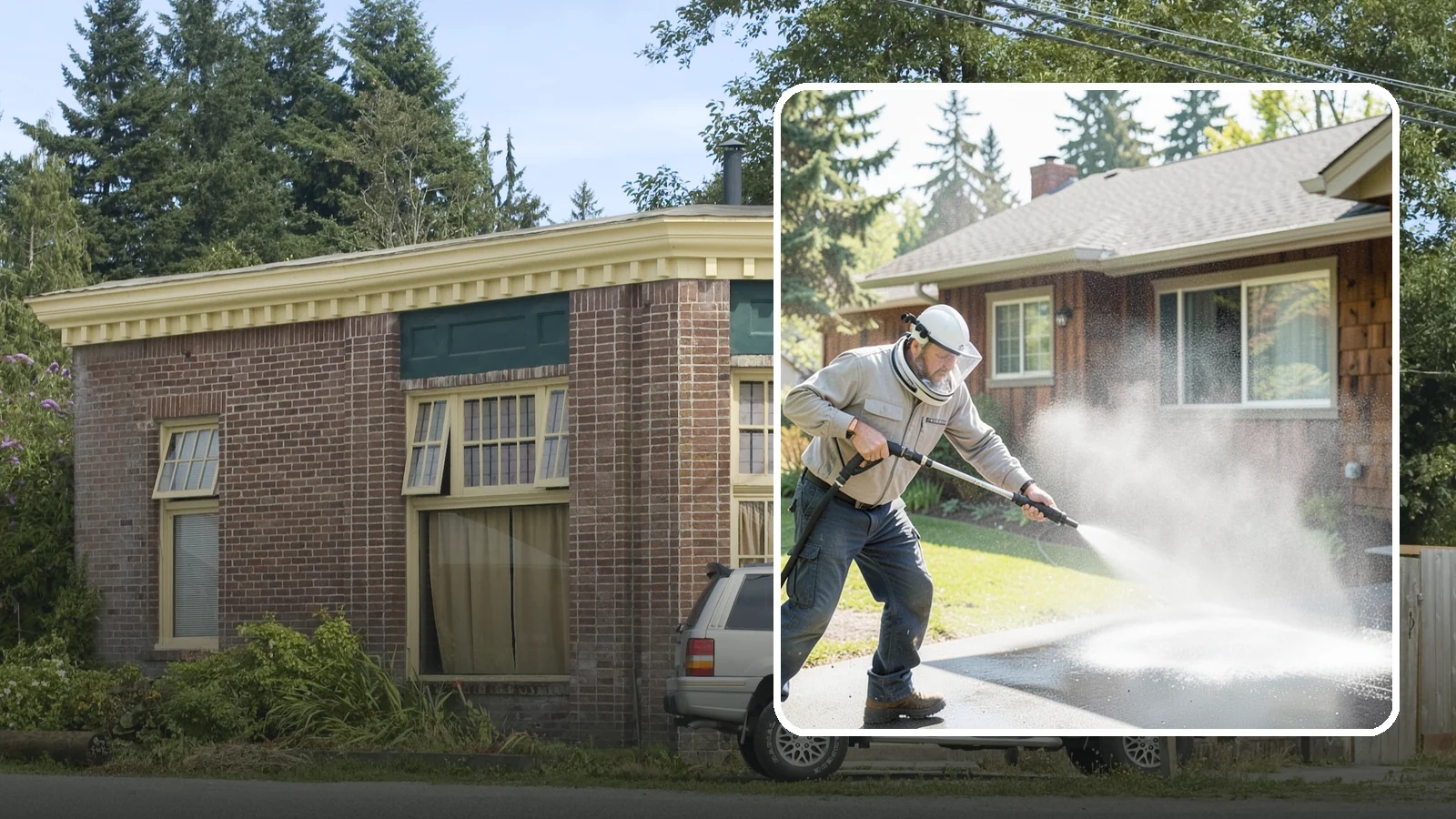 Low-Pressure Washing in Hamilton, Skagit County, WA - Low-pressure washing uses a reduced water force to clean surfaces that would be scarred or gouged by a standard pressure washer.