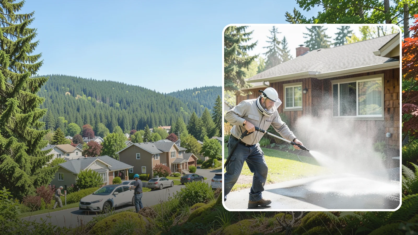 Low-Pressure Washing in Index, Snohomish County, WA - Low-pressure washing uses a reduced water force to clean surfaces that would be scarred or gouged by a standard pressure washer.