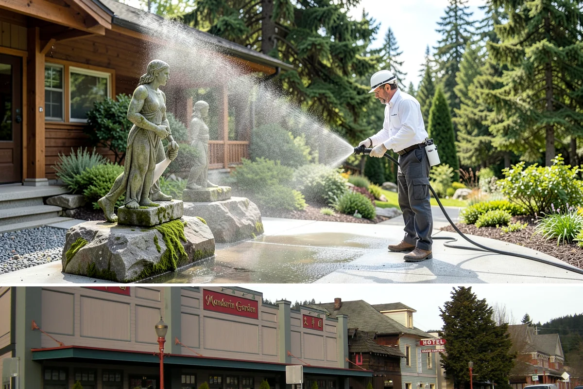 Low-Pressure Washing in Issaquah, King County, WA - Suited to any season, with the region's wetter months being the most common time growth demands attention.