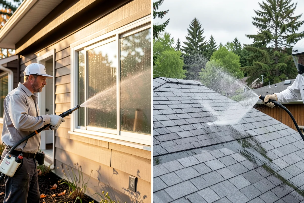 Low-Pressure Washing in Kenmore, King County, WA - Test the surface to confirm the safe pressure range