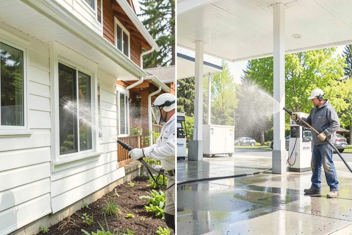 Low-Pressure Washing in Kent, King County, WA - Test the surface to confirm the safe pressure range