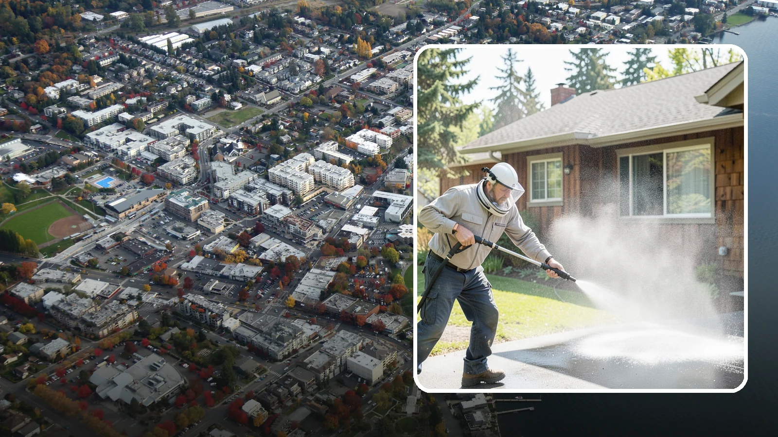 Low-Pressure Washing in Kirkland, King County, WA - Low-pressure washing uses a reduced water force to clean surfaces that would be scarred or gouged by a standard pressure washer.