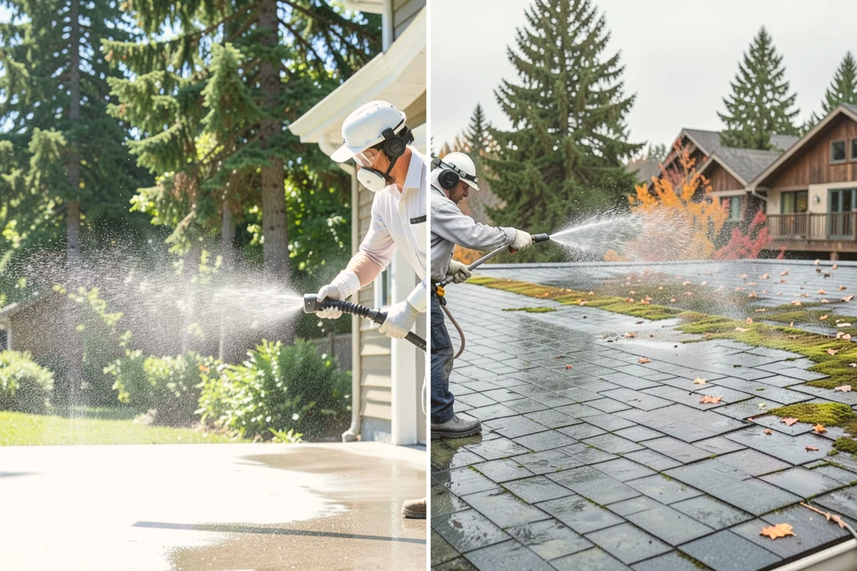 Low-Pressure Washing in Kirkland, King County, WA - Test the surface to confirm the safe pressure range
