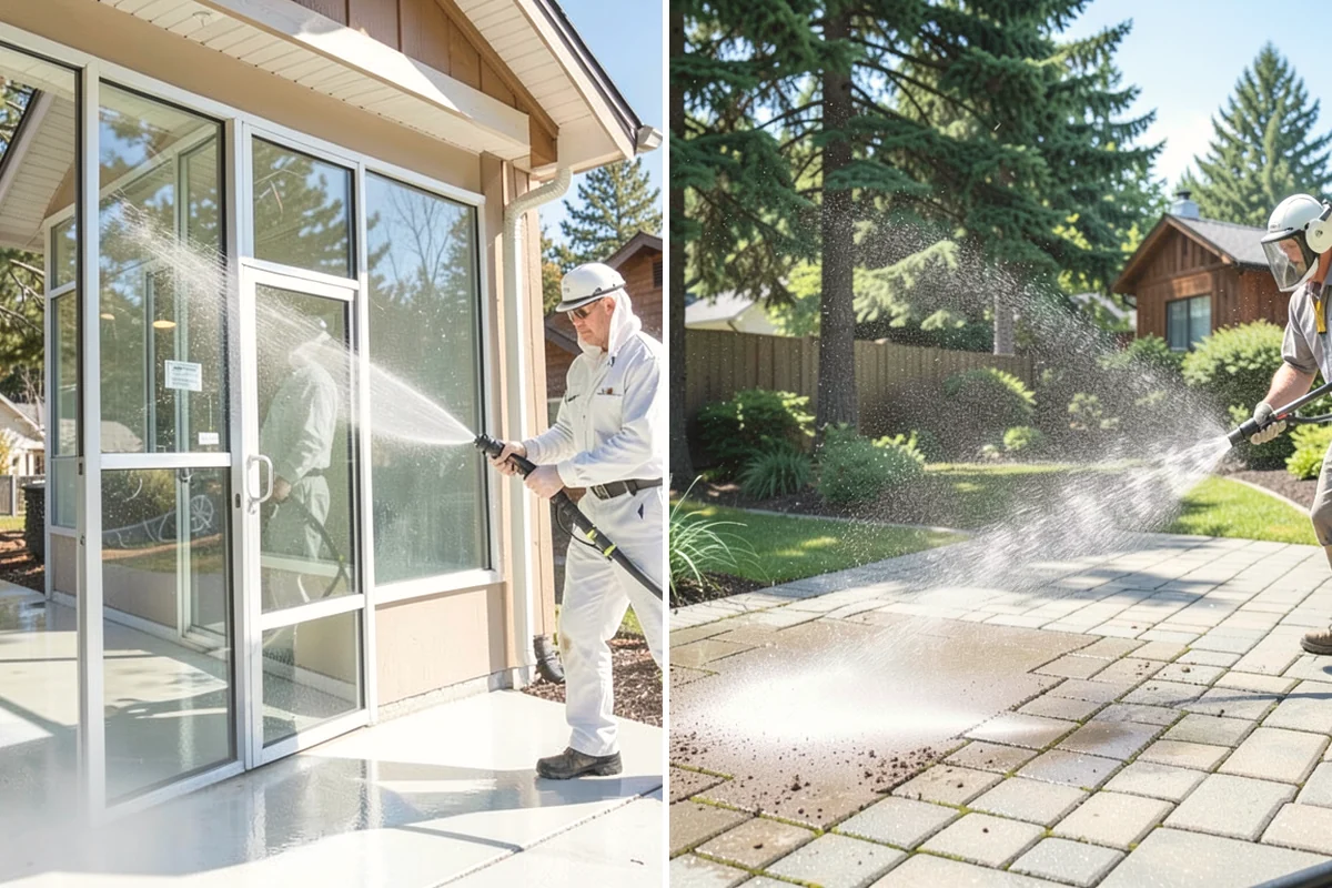 Low-Pressure Washing in La Conner, Skagit County, WA - Test the surface to confirm the safe pressure range
