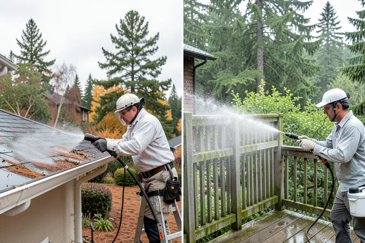 Low-Pressure Washing in Maple Valley, King County, WA - Test the surface to confirm the safe pressure range