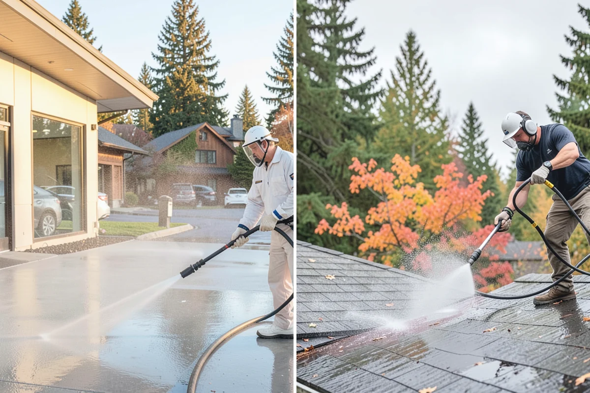 Low-Pressure Washing in Medina, King County, WA - Test the surface to confirm the safe pressure range