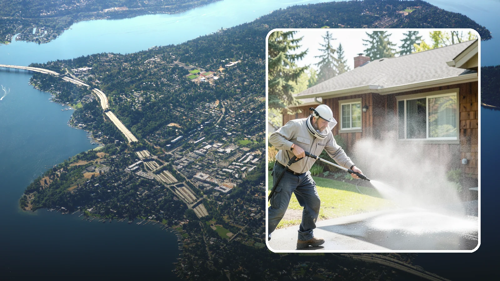 Low-Pressure Washing in Mercer Island, King County, WA - Low-pressure washing uses a reduced water force to clean surfaces that would be scarred or gouged by a standard pressure washer.