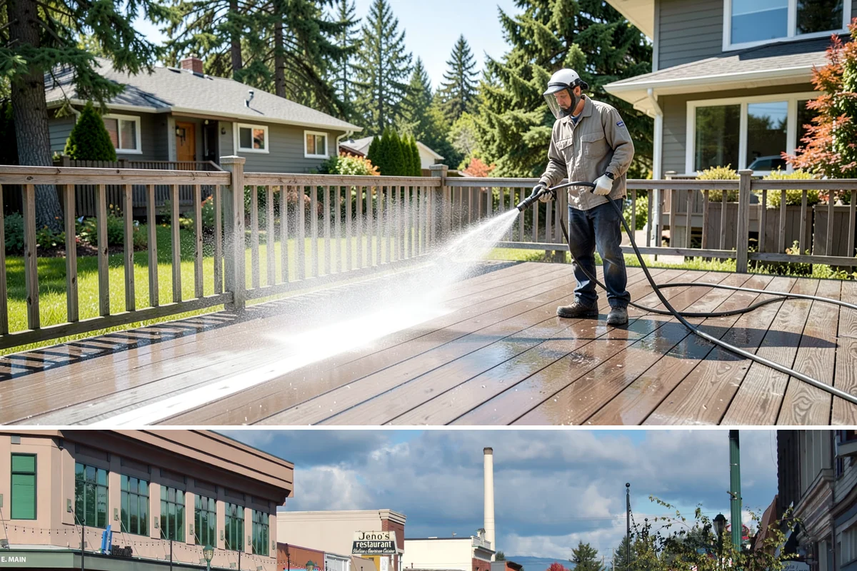 Low-Pressure Washing in Monroe, Snohomish County, WA - Suited to any season, with the region's wetter months being the most common time growth demands attention.