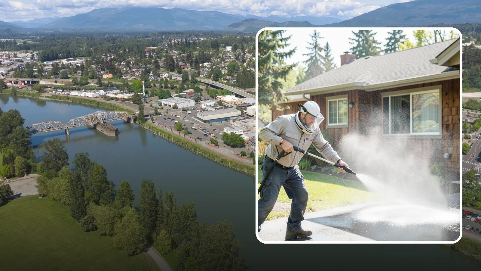 Low-Pressure Washing in Mount Vernon, Skagit County, WA - Low-pressure washing uses a reduced water force to clean surfaces that would be scarred or gouged by a standard pressure washer.