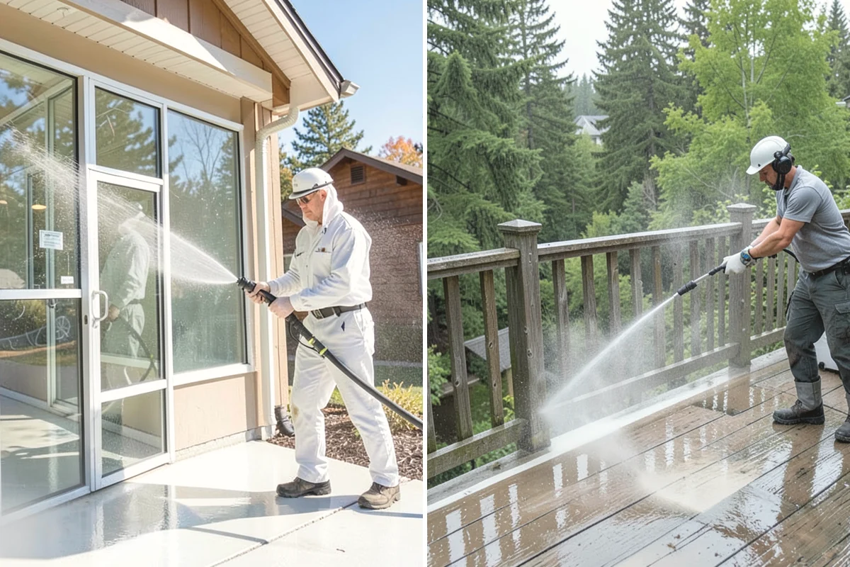 Low-Pressure Washing in Mountlake Terrace, Snohomish County, WA - Test the surface to confirm the safe pressure range