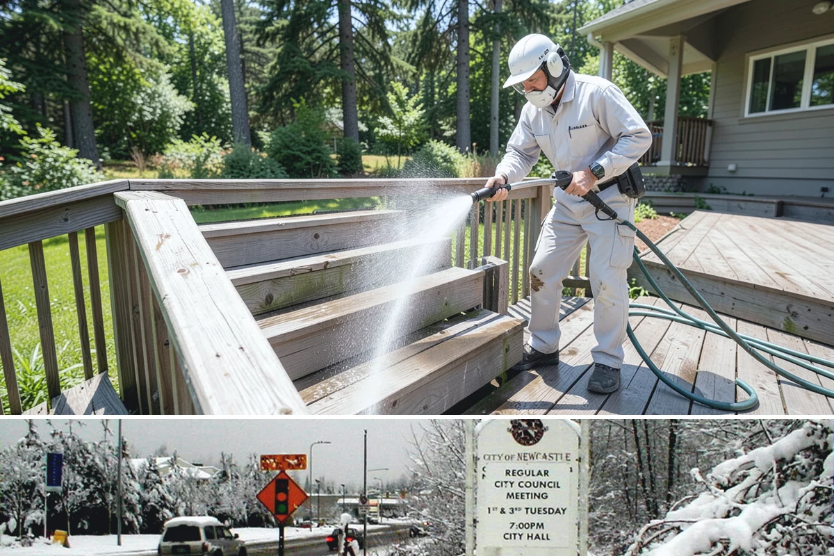 Low-Pressure Washing in Newcastle, King County, WA - Suited to any season, with the region's wetter months being the most common time growth demands attention.